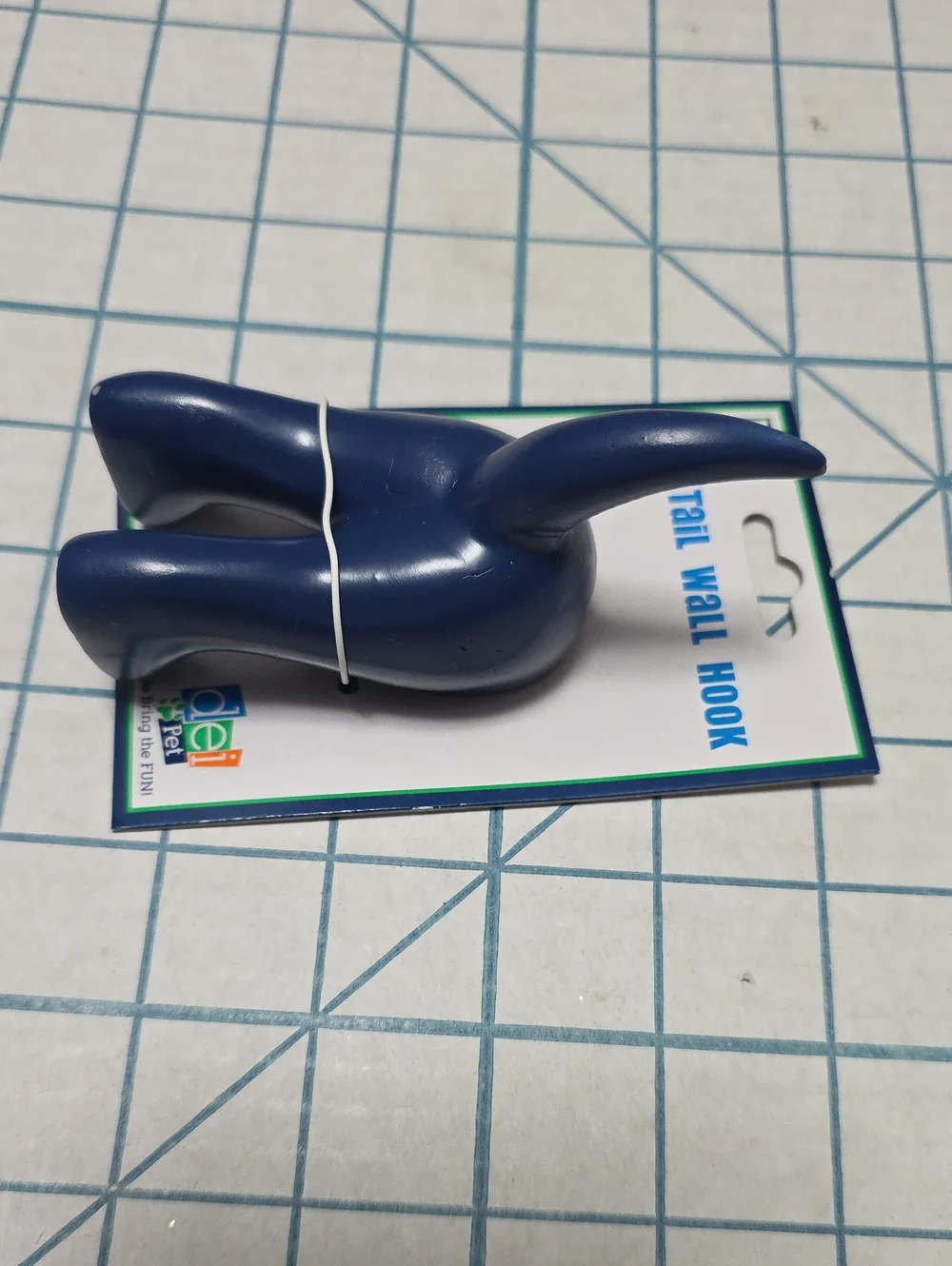 I'm A Lucky Dog Navy Blue Tail Wall Hook - Playful Home Hook, NIP #1 Of 2